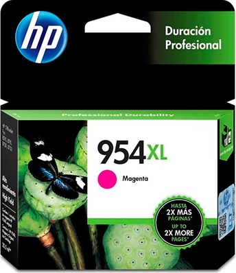 HP 954XL CARTUCHO MAGENTA / IMPRESORAS HP OFFICEJET PRO 7740, 8710, 8730 / RENDIMIENTO HASTA 1,600 PÁGINAS